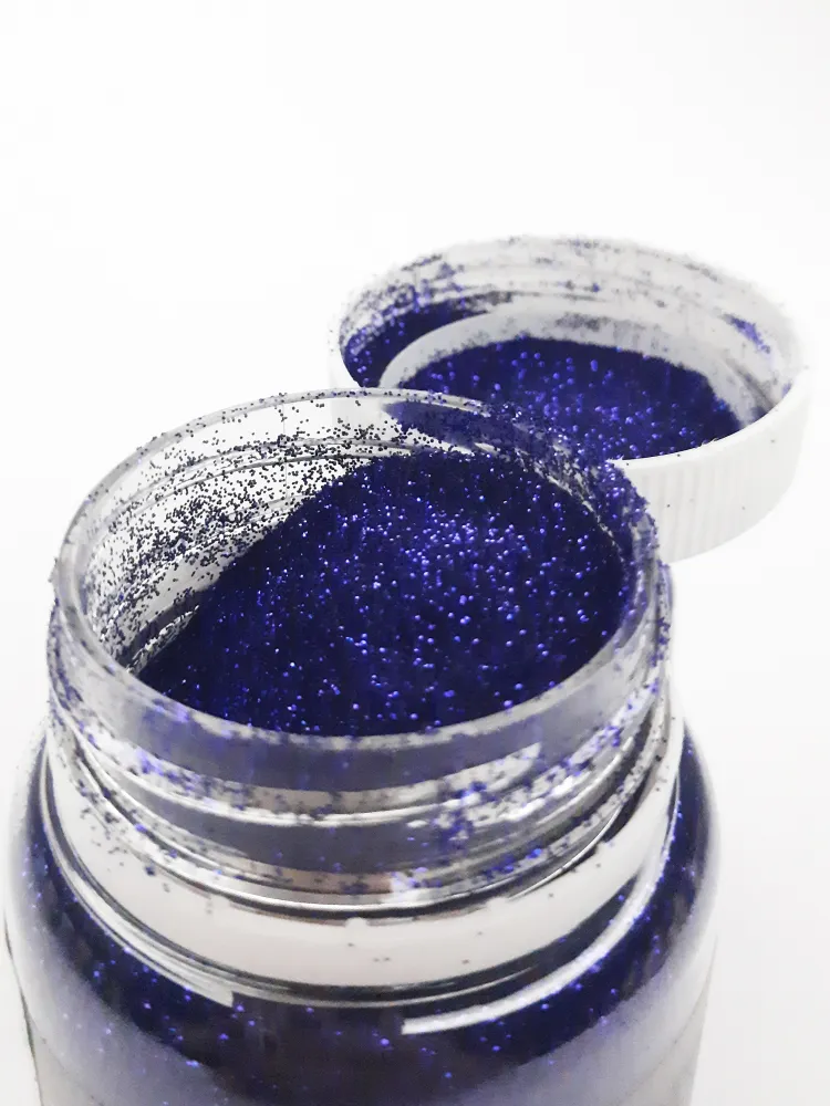 Декоративные Сухие Блестки для творчества и декора Luxart Glitter Синий 20 мл (глиттер), 20 мл, фото 4