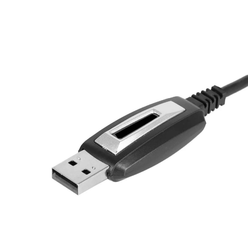 2-контактный USB-кабель для программирования рации UV-5R (черный) для записи частоты., черный