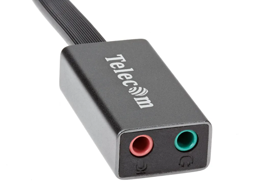 Внешняя звуковая карта USB TELECOM юсб переходник на Jack 3.5 джек для компьютера ноутбука ПК прослушивания музыки наушников микрофона (TA313U), вариант, фото 6