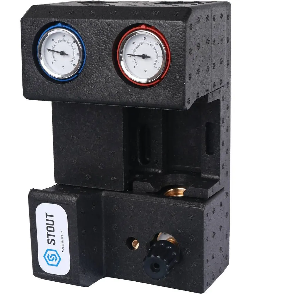 Насосная группа STOUT SDG-0007-002001 с 3-х ходовым приводным смесителем 3/4" без насоса, вариант