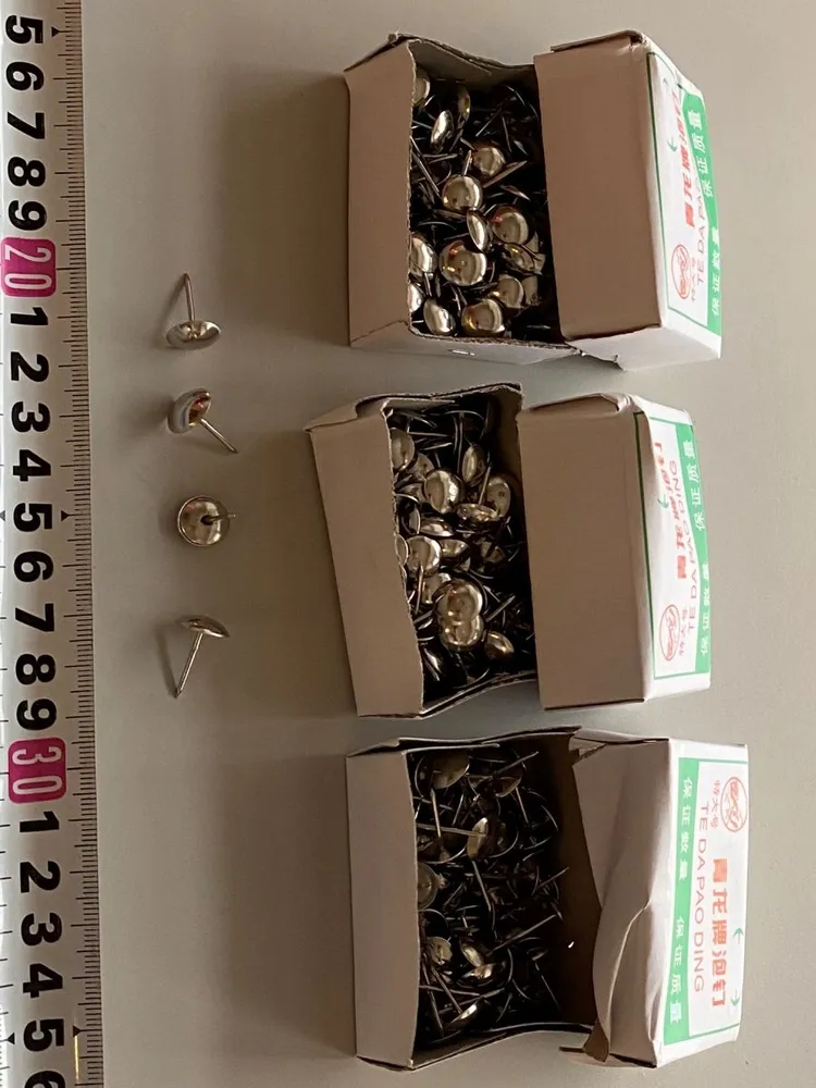Гвозди обивочные 275-280шт Цвет - хром, 280 шт, фото 2