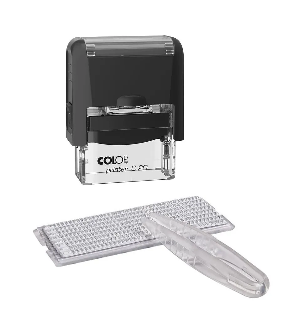 Штамп самонаборный 4 строки автоматический PRINTER С20 - SET Compac, вариант, фото 4