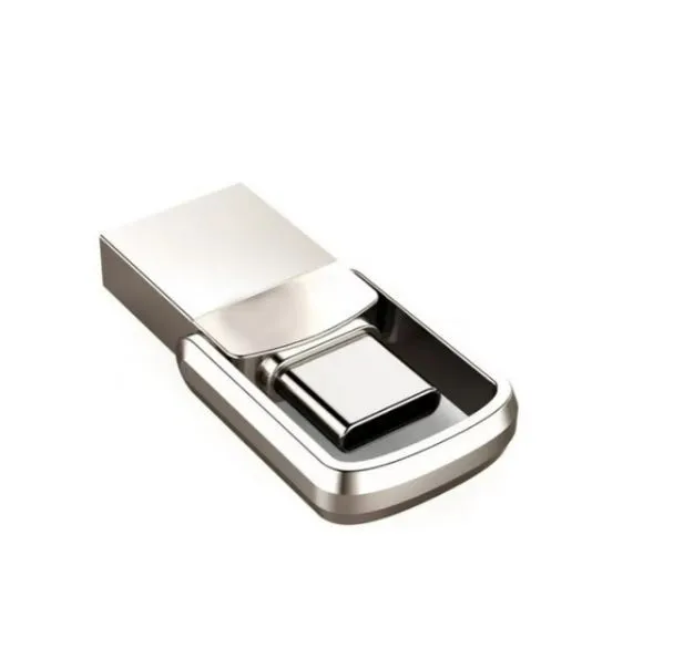 USB 2 в 1, USB 3.1 + Type-C флеш-накопитель 2 ТВ, серебристый, серебристый, фото 5