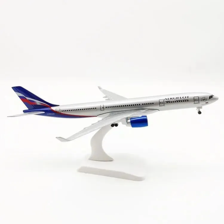 Модель самолета металлическая с шасси 20 см Аэрофлот Aeroflot A330, вариант, фото 4