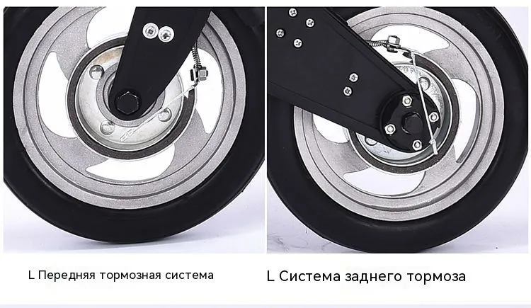Велосипед Гибрид, Dirt/Street, складной взрослый abike，Колеса 10 дюймов, рама ,Серебро,Прочные шины, серебристый, фото 6