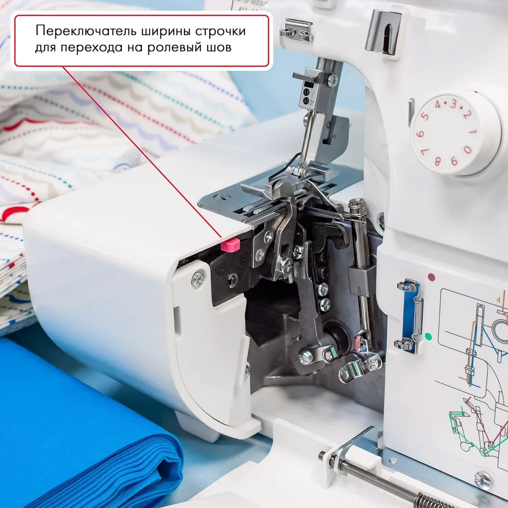 Оверлок швейный Janome T-34 / 12 швов / час обучения в подарок, вариант, фото 5