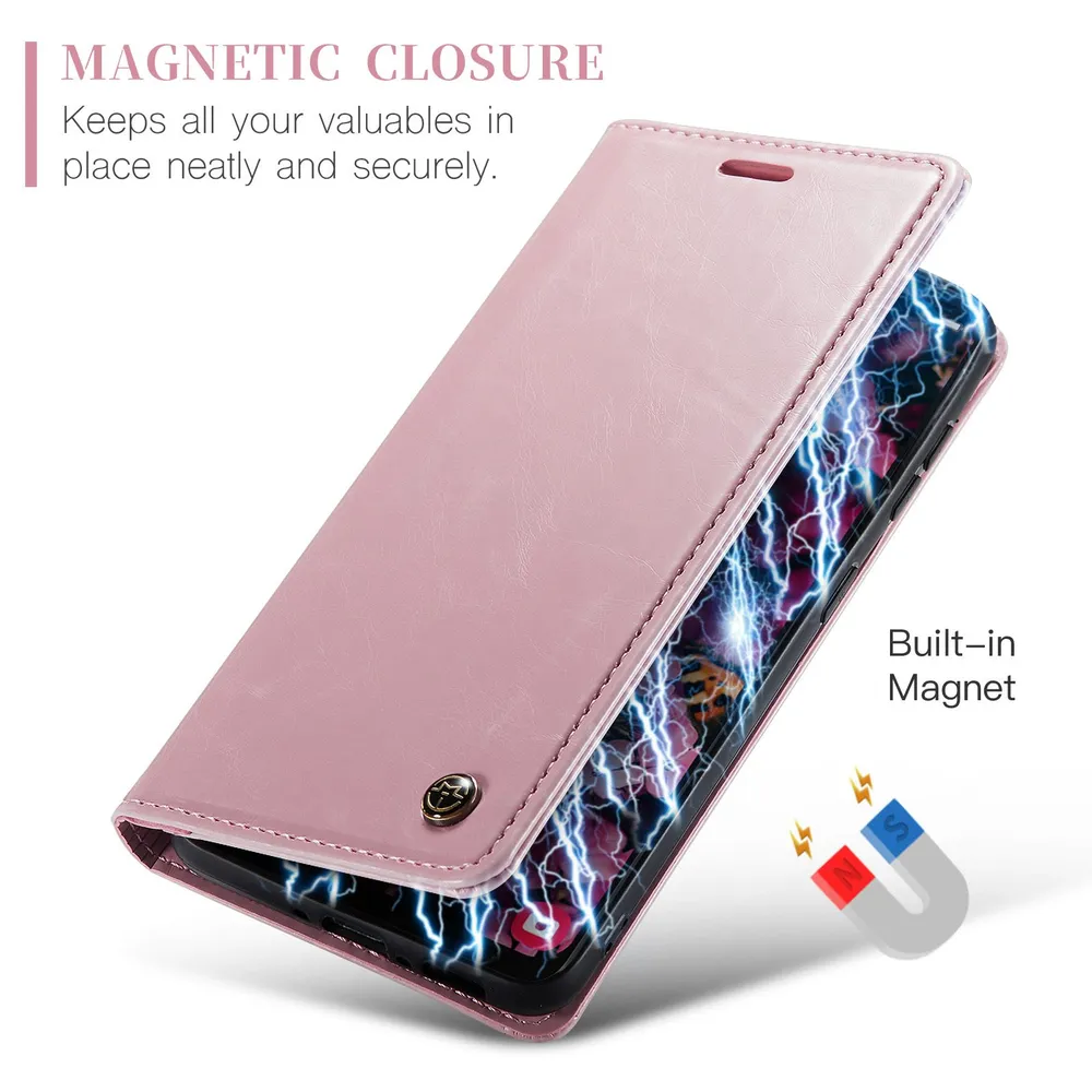 Caseme Кожаный книжка чехол для Samsung Galaxy A34 5G / Самсунг A34 5G с визитницей из экокожи, 5 г, 5 г, фото 3