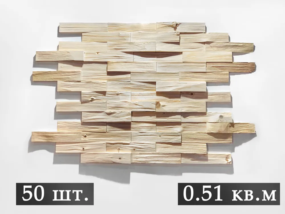 Декоративная плитка из дерева. 3D стеновые панели. Пано лофт, вариант, фото 2