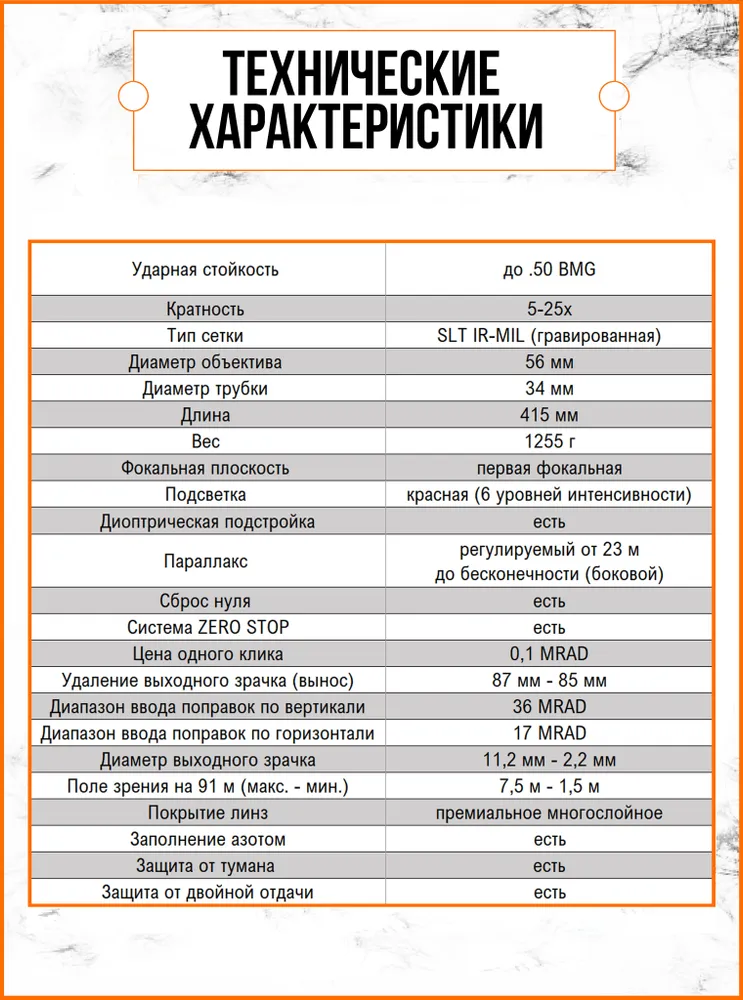 Оптический прицел DISCOVERY ED-PRS 5-25X56SFIR FW34, вариант, фото 2