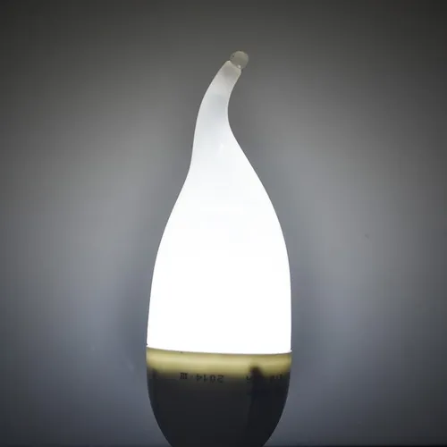 Светодиодная лампочка свеча фигурная E14. 5Вт. Цвет свечения: Холодный белый, матовая. 1 штука