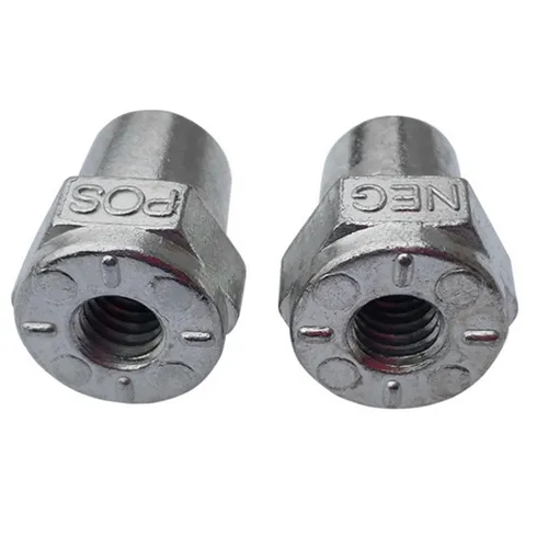 пара универсальных клеммных соединителей для аккумуляторных клемм с резьбой 3/8 дюйма (серебристый).