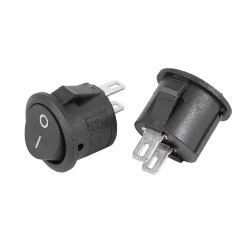 шт. SPST черная кнопка включения/выключения круглый кулисный переключатель переменного тока 6A/125V