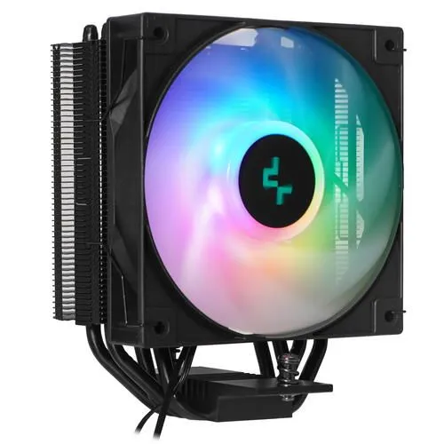 Кулер DEEPCOOL AG400 BK ARGB LGA1700/1200/115X/AM5/AM4 (18шт/кор, TDP 220W, PWM, ARGB Fan 120mm, 4 т