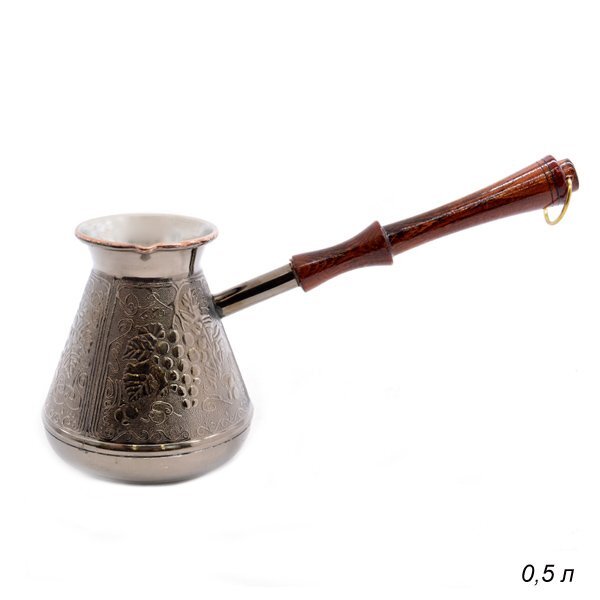 Турка для кофе медная. 0,54 л. Виноград. Турка для кофе медная. 0,54 л. Виноград.