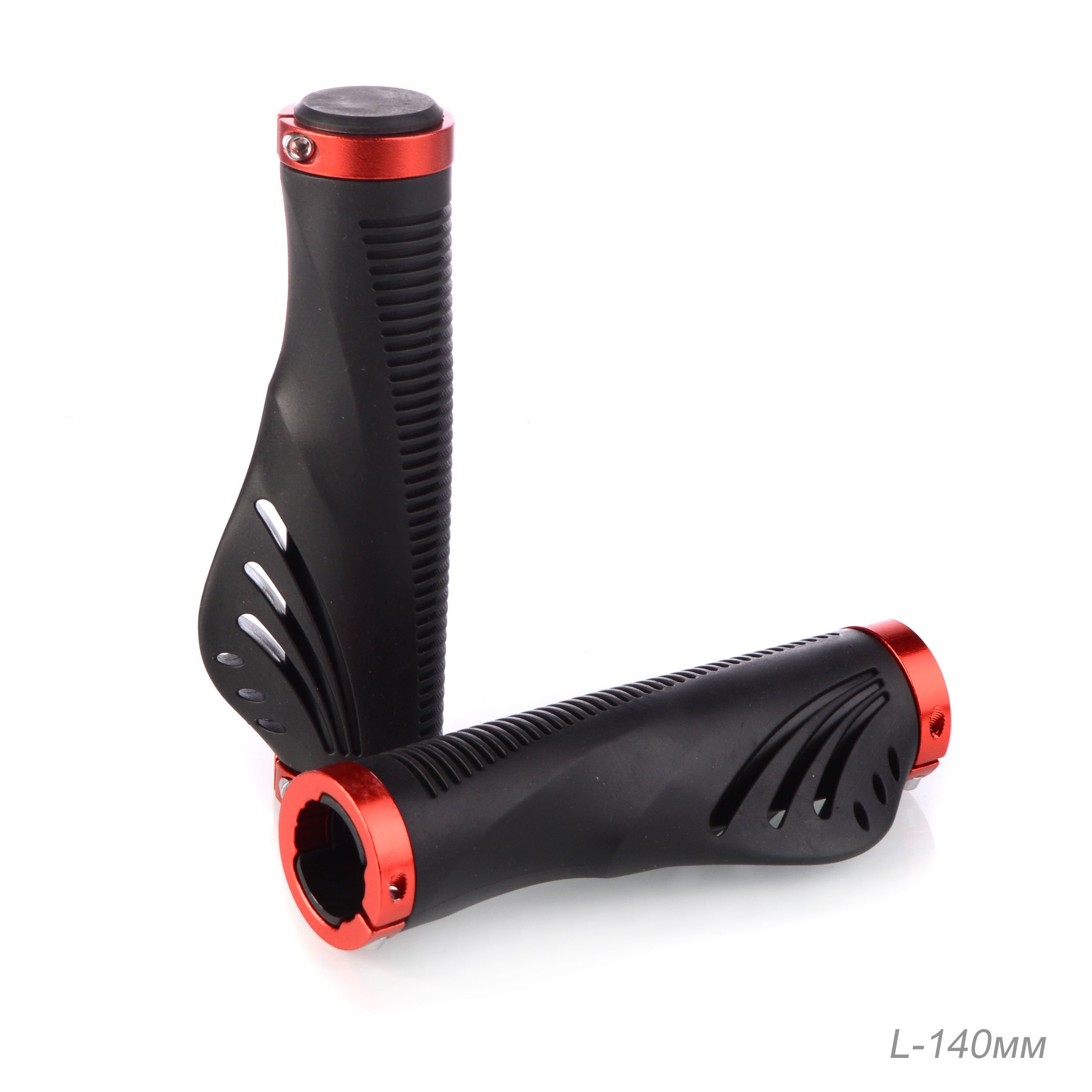 Грипсы для велосипеда COMIRON LC-1039 140 мм, эргономичные, с алюминиевыми струбцинами, полимерный материал, черно-красные, 2 шт. Грипсы для велосипеда COMIRON LC-1039 140 мм, эргономичные, с алюминиевыми струбцинами, полимерный материал, черно-красные, 2 шт.