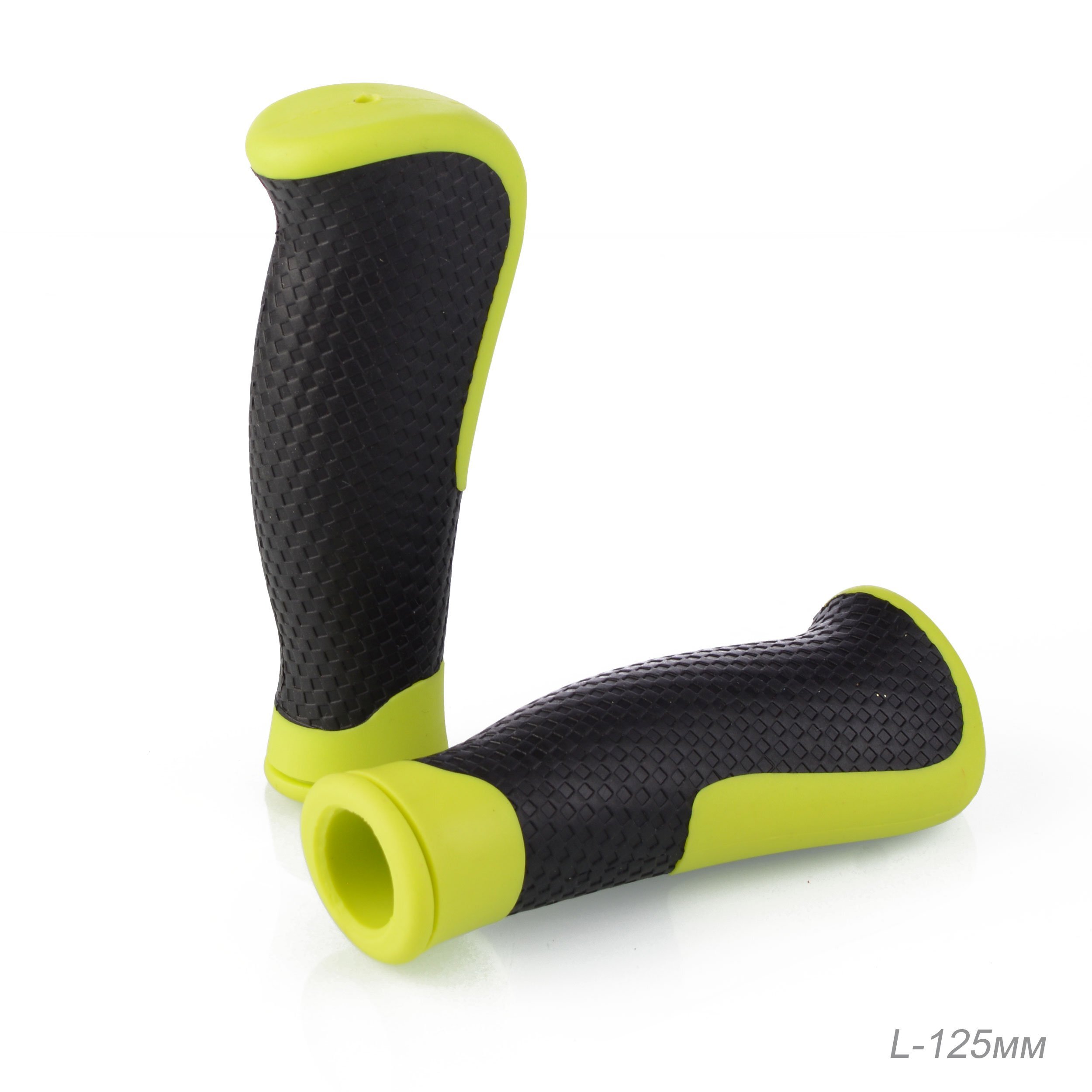 Грипсы для велосипеда COMIRON KS-G91 125 мм, TPE, черно-зеленые, 2 шт.