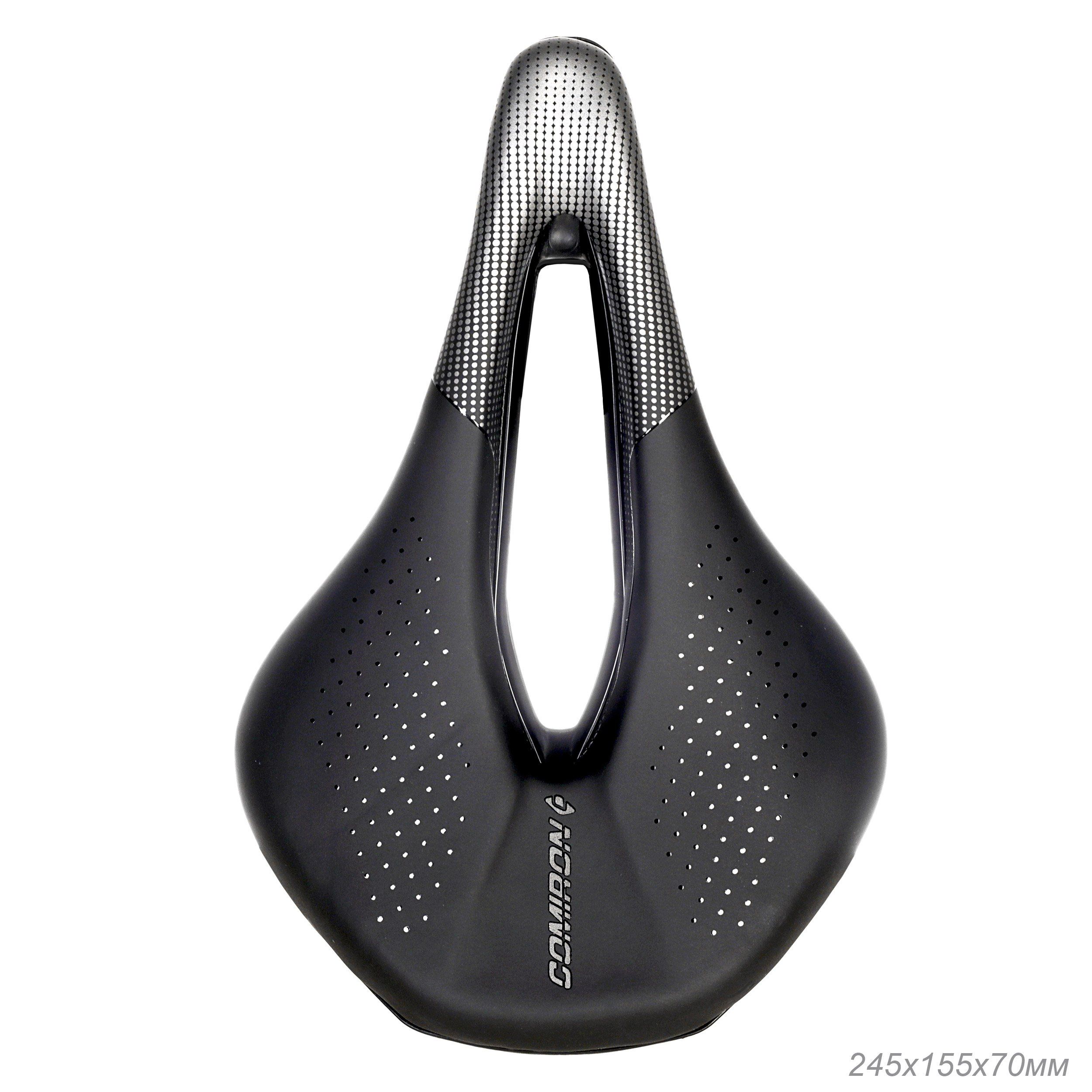 Седло велосипедное MTB COMIRON SAGAN M046A 245X155, технологии: DW, ED, полиуретан принтованный глянец, чёрный, серый Седло велосипедное MTB COMIRON SAGAN M046A 245X155, технологии: DW, ED, полиуретан принтованный глянец, чёрный, серый