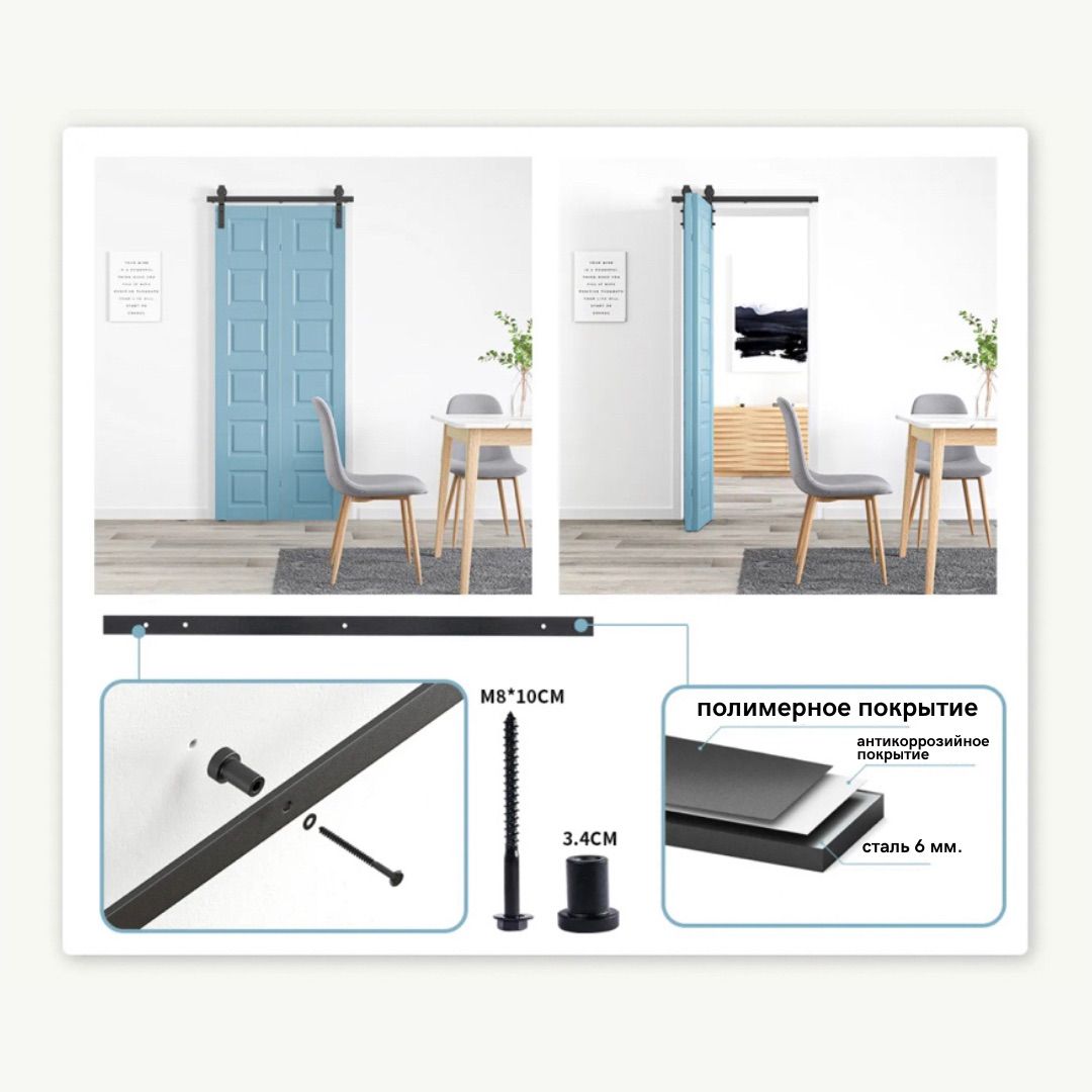 Амбарный механизм для складной двери в стиле LOFT BARNDOOR 76.012 ...