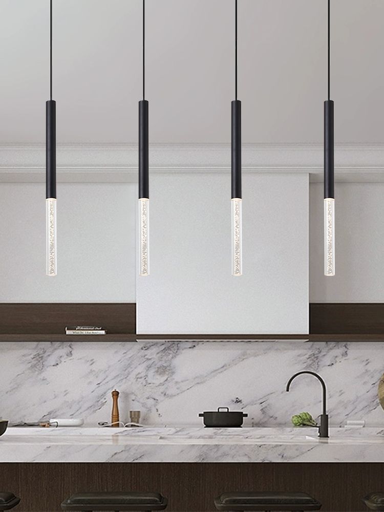 Цилиндрический подвесной светильник GUANPUDE GO135 370мм черный кухня ...