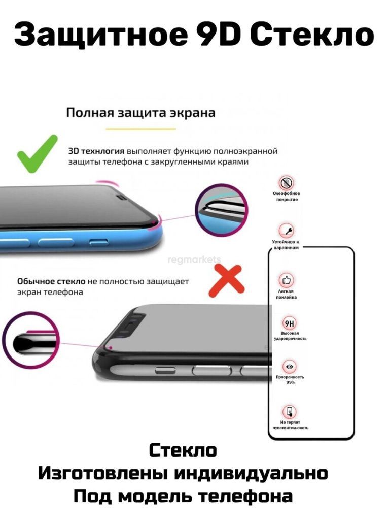 Защитное стекло для Samsung Galaxy A50 Броня на Самсунг А50 комплект 2 ...