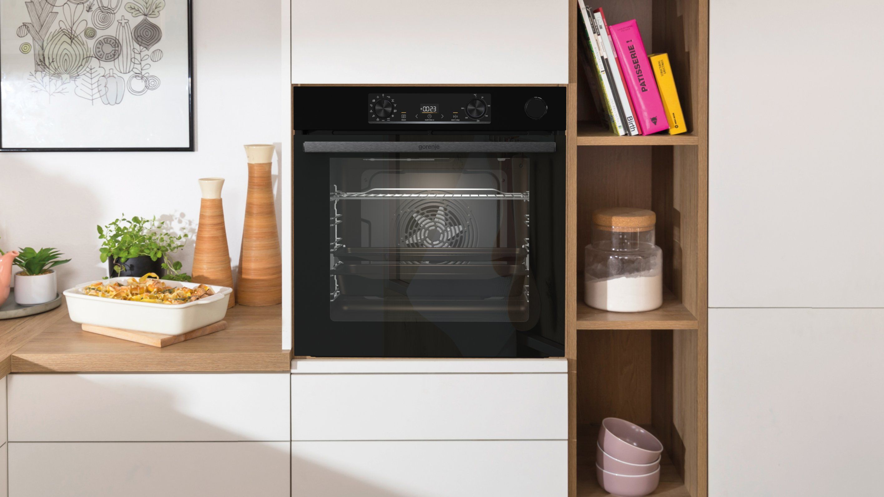 духовой шкаф Gorenje BSA6737E15BG, 56 см - купить с доставкой по ...