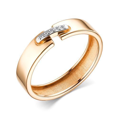 АЛЬКОР Кольцо золотое женское 585 пробы с 5 бриллиантами - купить с ...