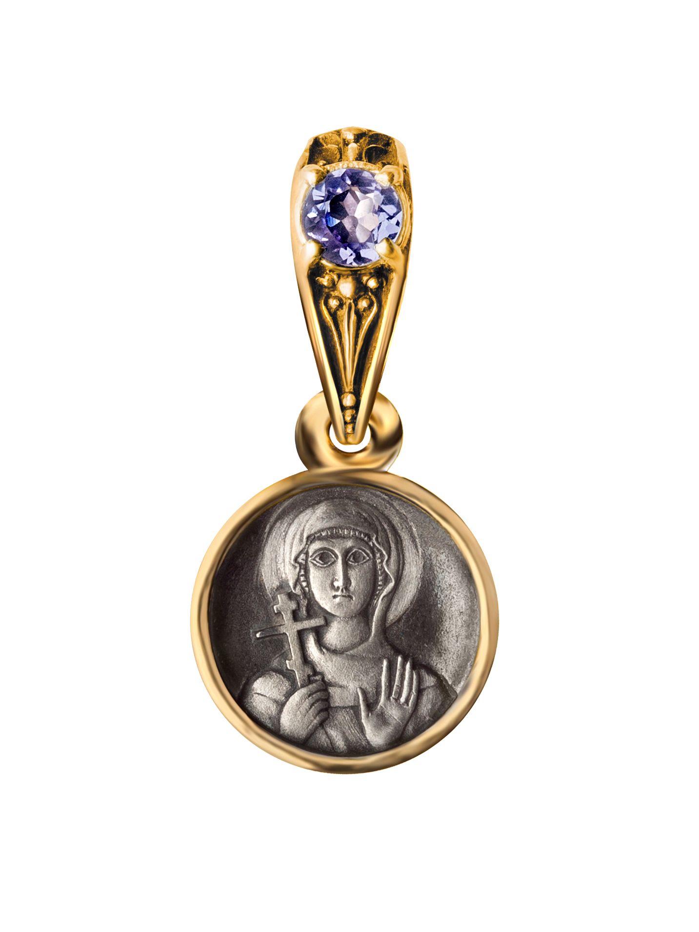 ЛунницаПодвескаСеребропозолоченное925пробы