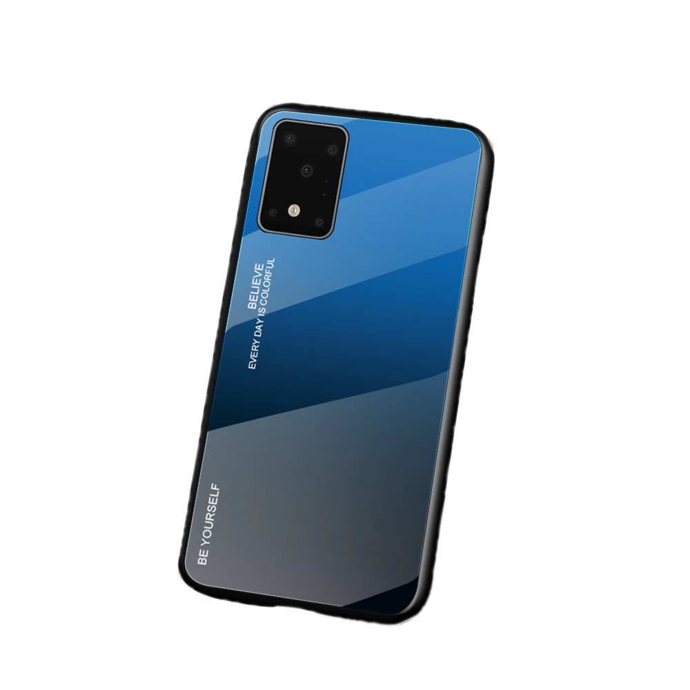 Чехол-бампер MyPads для Samsung Galaxy A71 SM-A715F (2020) стеклянный из  закаленного стекла с эффектом градиент зеркальный блестящий переливающийся  синий - купить с доставкой по выгодным ценам в интернет-магазине OZON  (170220594)