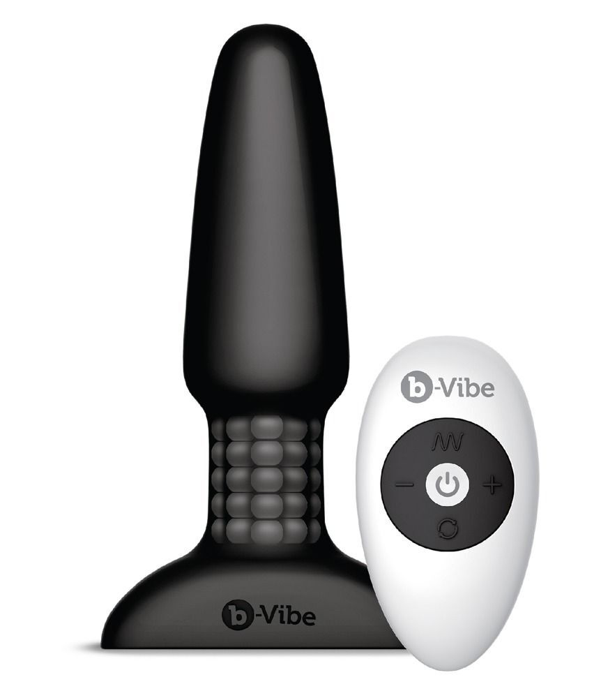 Чёрная вибровтулка с ротацией шариков RIMMING REMOTE CONTROL PLUG BLACK - 15,2 см, США, b-Vibe  #1