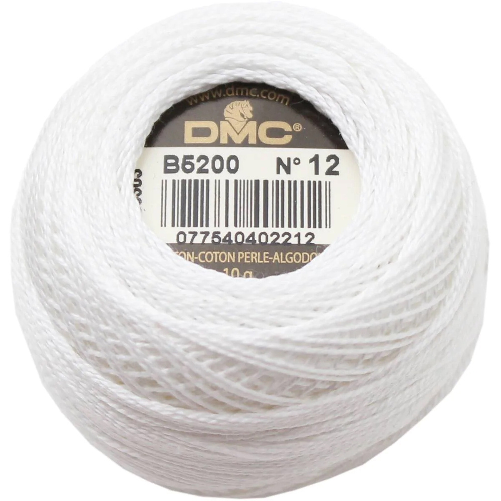 Нитки для вышивания DMC Pearl cotton (Артикул 116, №12, 10 гр. / 120 м.,цвет: b5200 - Снежно-белый) - купить с доставкой по выгодным ценам винтернет-магазине OZON (193919301)