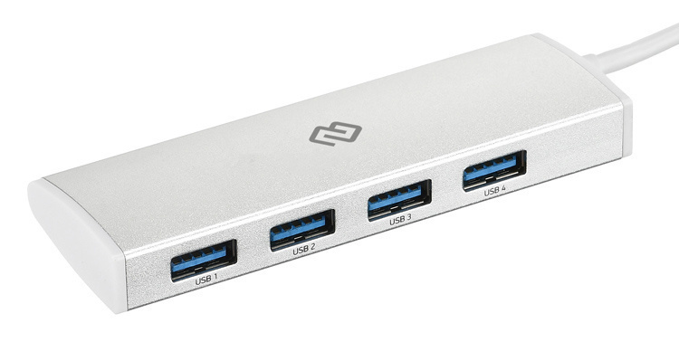 Разветвитель USB-C Digma HUB-4U3.0-UC-S 4port silver - купить с ...
