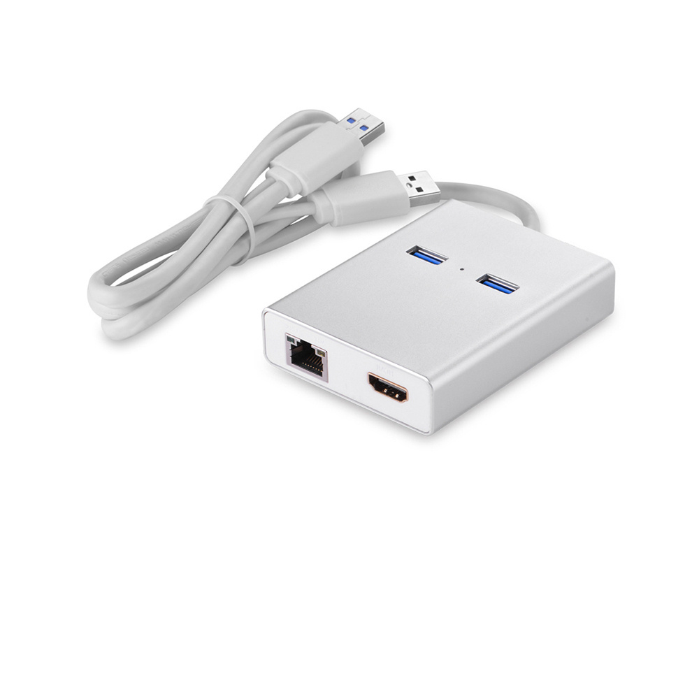 Преобразователь сигнала USB 3.0 в HDMI LAN Ethernet адаптер для ПК