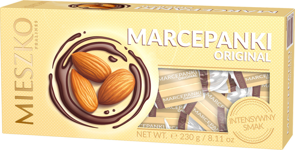 Конфеты шоколадные в коробке Mieszko Марципан, конфеты со вкусом марципана, 230 г  #1