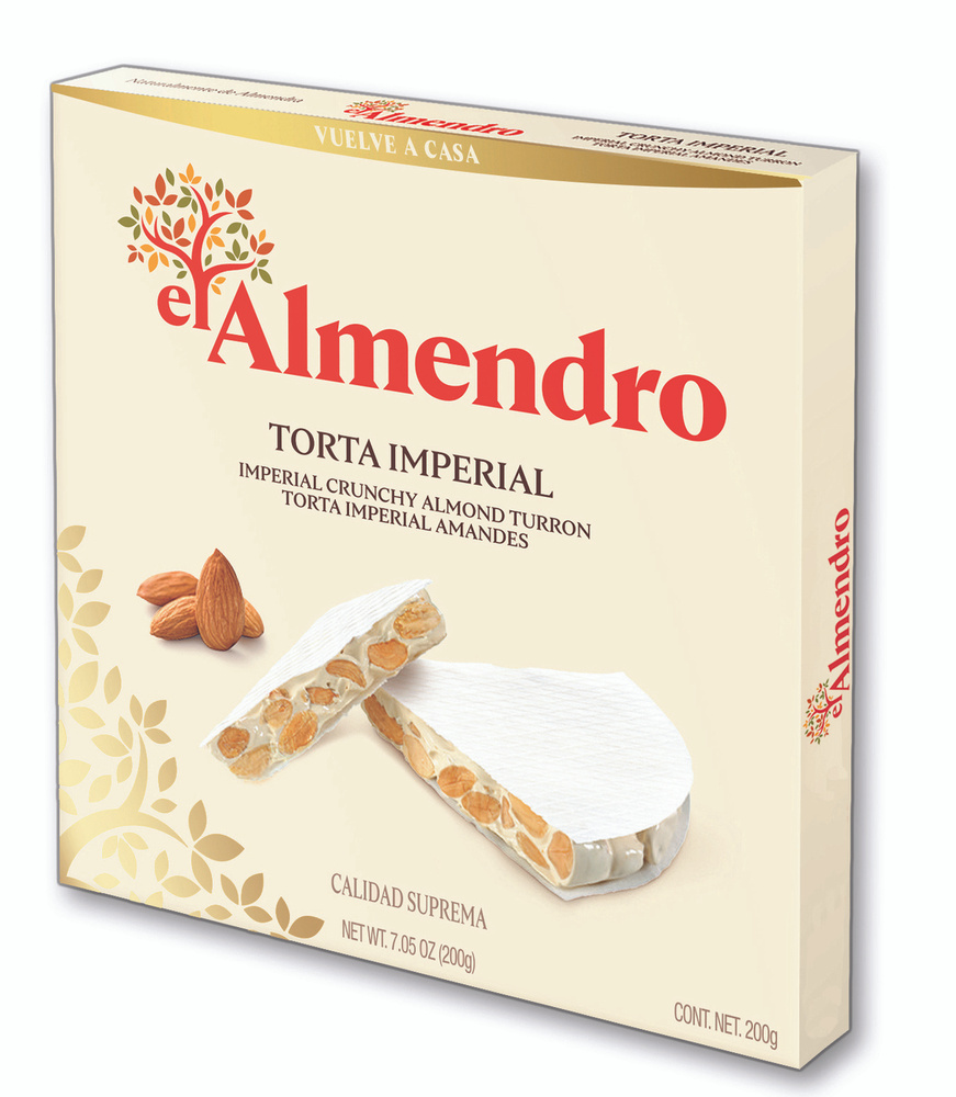 Хрустящий миндальный туррон El Almendro Torta Imperial 200г Испания #1