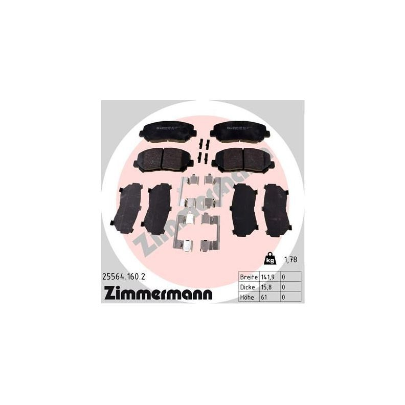 Колодки тормозные Zimmermann 255641602 - купить по низким ценам в ...