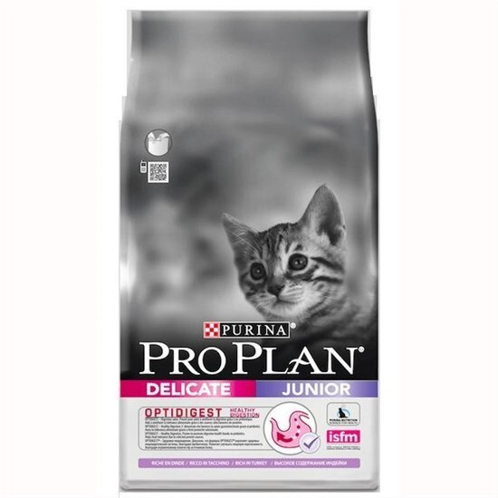 Purina Pro Plan Optidigest Junior Delicate сухой корм для котят с чувствительным пищеварением с индейкой #1