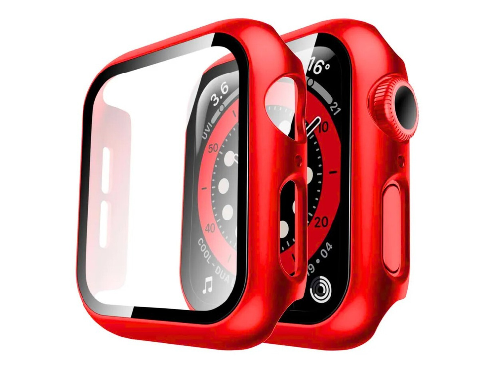 Защитный пластиковый чехол (кейс) Apple Watch Series 4 SE 6 5 (Эпл Вотч) 44 мм для экрана/дисплея и корпуса #1