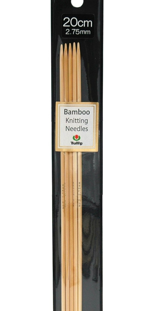 Спицы чулочные "Bamboo" 2,75мм/20см, Tulip, KND080275 #1