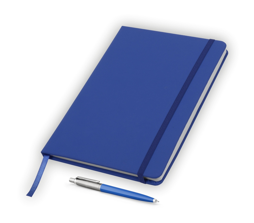 Подарочный набор: Шариковая ручка Parker Jotter ORIGINALS BLUE CT В БЛИСТЕРЕ и блокнот ярко-синего цвета #1