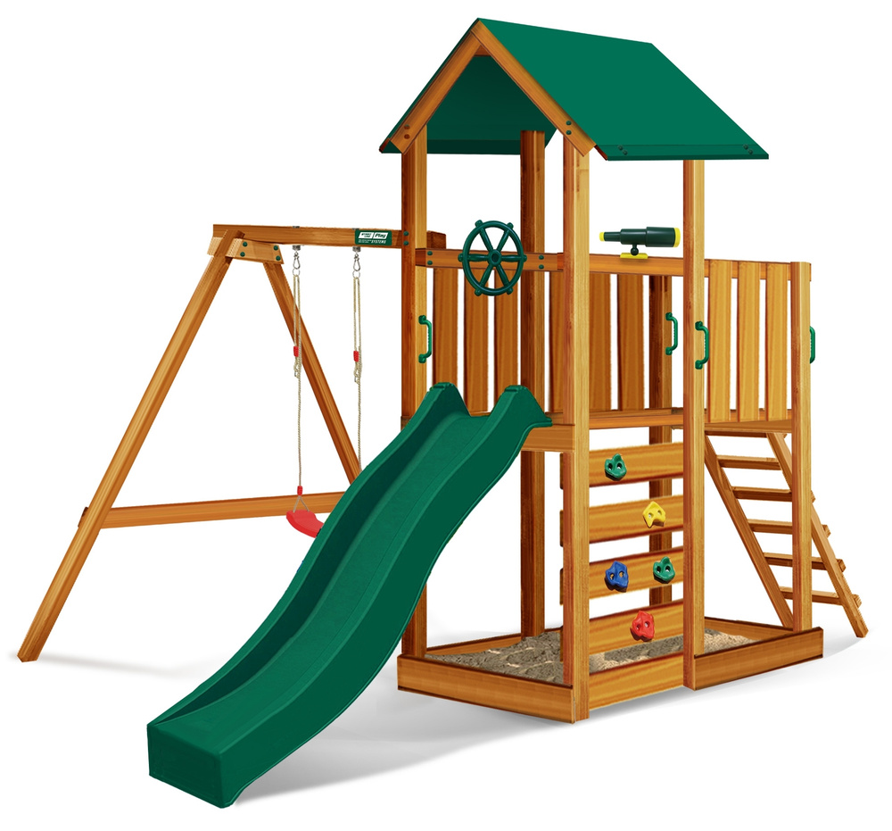 Детский игровой комплекс KIDS, игровая площадка из дерева для детей Start  Line - купить с доставкой по выгодным ценам в интернет-магазине OZON  (293840860)