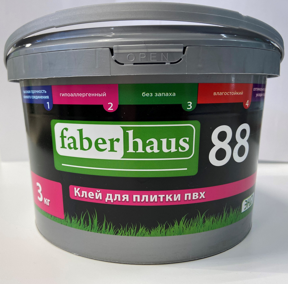 Клей для плитки пвх Faberhaus 88, 3 кг #1