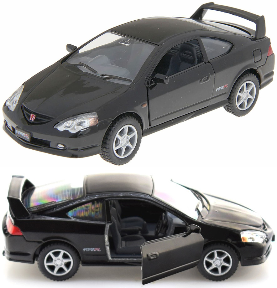 Машинка металлическая Kinsmart 1:34 Honda Integra Type R 5053DKT  инерционная, двери открываются / Черный