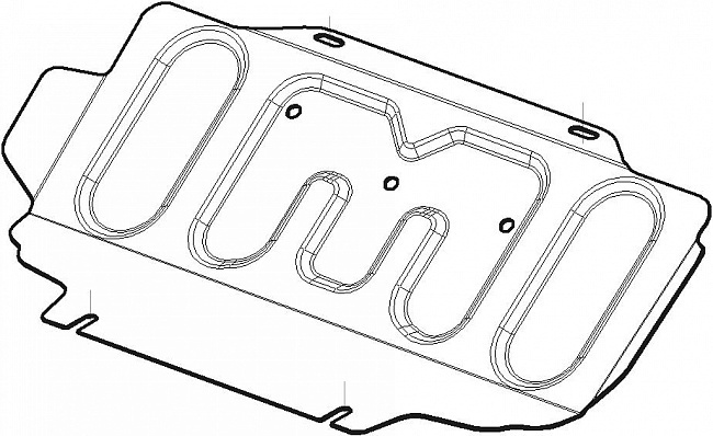 Усиленная защита радиатора (2 мм, сталь) для Haval MOTODOR 73117 ...