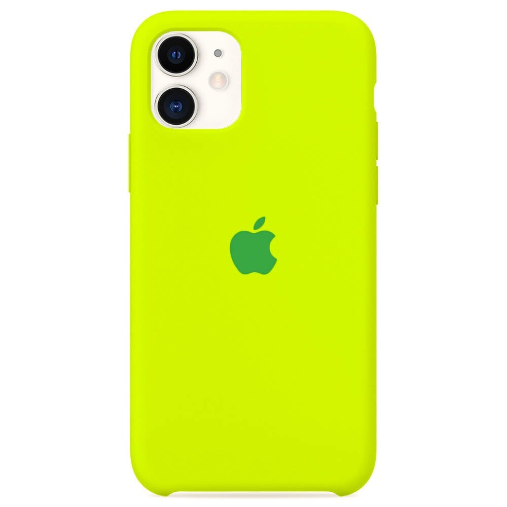 Силиконовый чехол для смартфона Silicone Case на iPhone 11 / Айфон 11 с  логотипом, лаймовый - купить с доставкой по выгодным ценам в  интернет-магазине OZON (494760300)