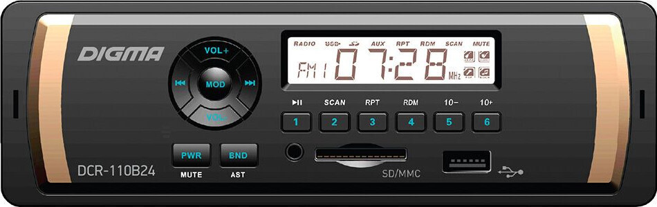 Автомагнитола Digma DCR-110B24 #1