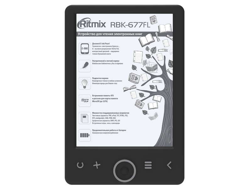 Электронная книга Ritmix RBK-677FL Black #1