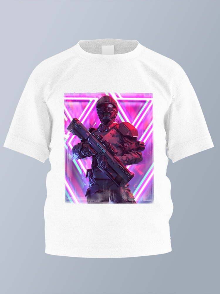 Футболка, размер 128, цвет белый, 50% Хлопок;50% Полиэстер - купить по ...