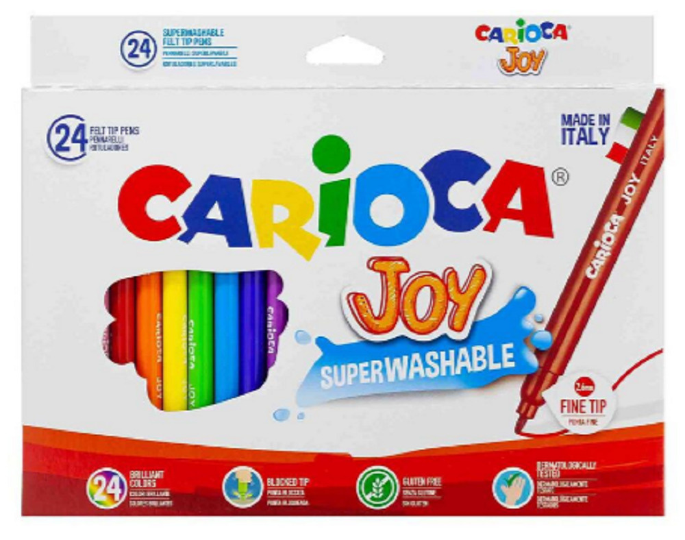Фломастеры "Carioca Superwashable",24 цвета - купить с доставкой по ...