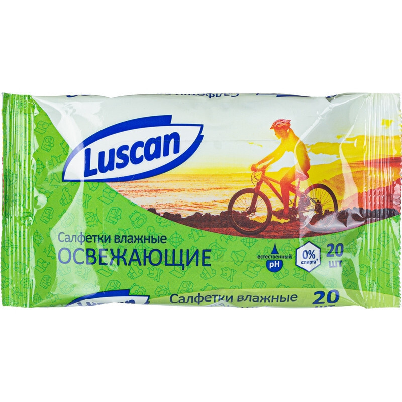 Салфетки влажные Luscan освежающие - купить с доставкой по выгодным ...