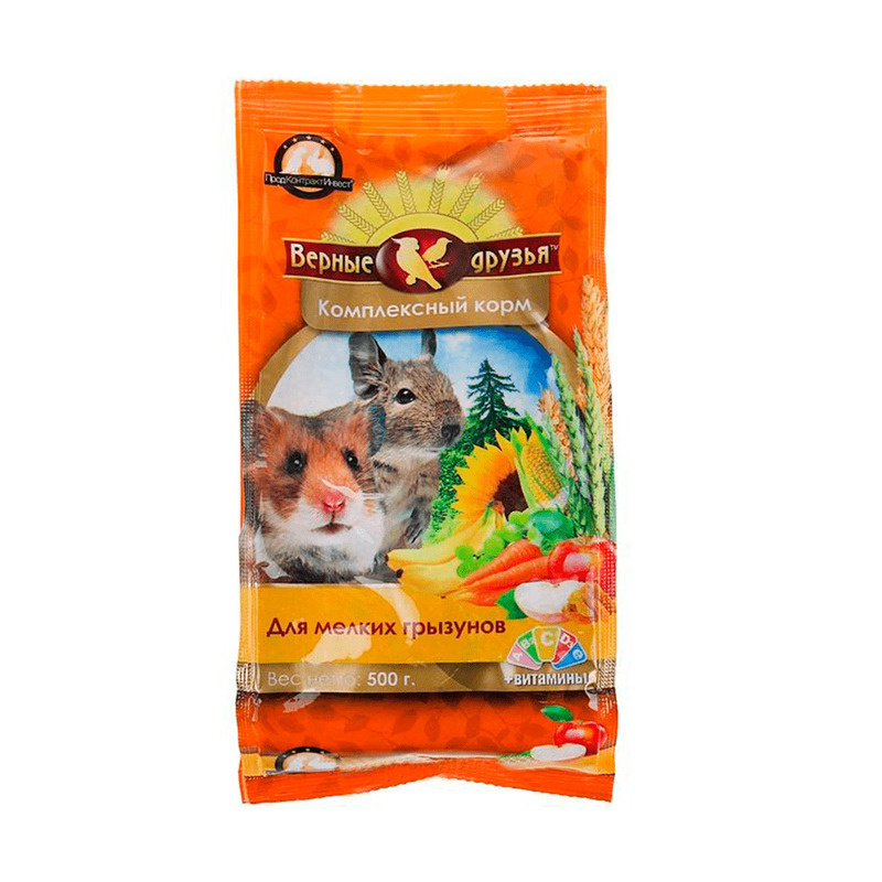 Корм сухой Верные друзья для мелких грызунов, 500гр - купить с ...
